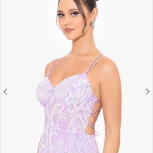 NWT Blondie Nites Ice Blue sequins formal. Size 13